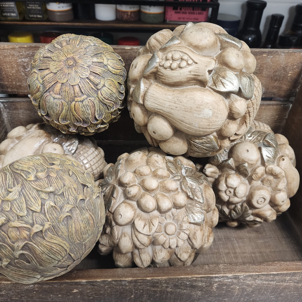 Decorative Fruit and Floral Spheres (6ct)